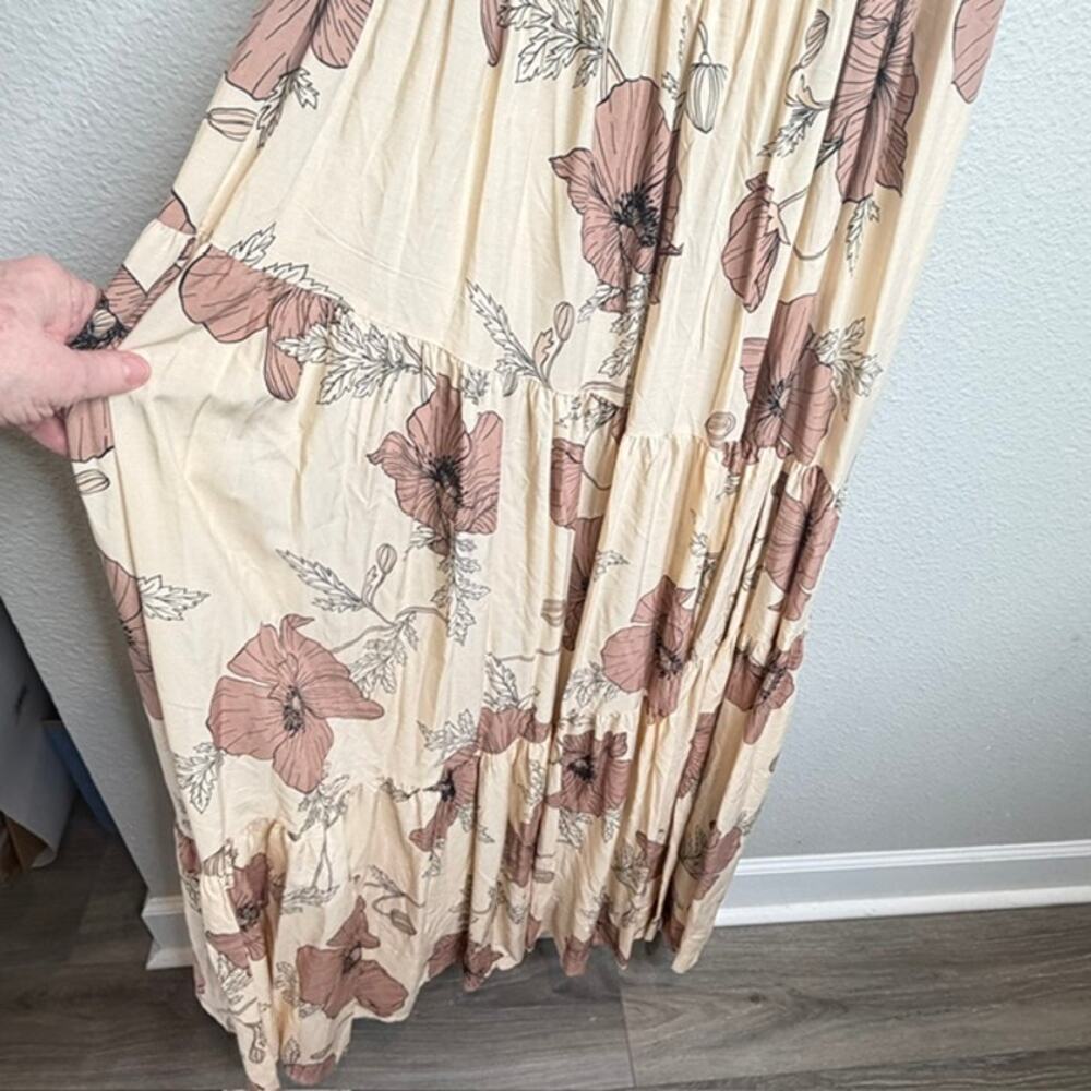 Jaase Winona Maxi Dress Small April Floral Print Boho Cottagecore Rayon - Picture 11 of 13